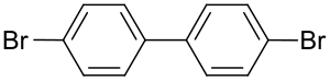 Strukturformel von 4,4′-Dibrombiphenyl