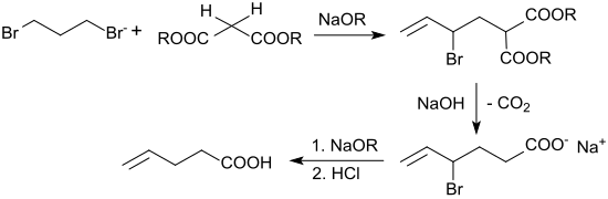 Synthese von 4-Pentensäure über Malonestersynthese