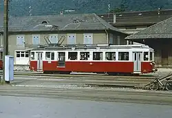 BDe 4/4 in Aigle, bis 1969 bei der Sernftalbahn