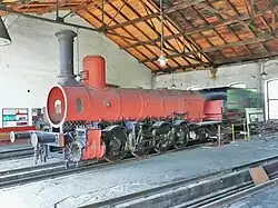 411.019 bei der Aufarbeitung im Eisenbahnmuseum