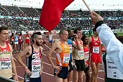 Mitch Goose (Zweiter von links beim Start des 5000-Meter-Rennens) – Rang 23