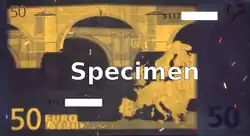 Rückseite bei 350 nm die Melierfasern treten deutlich hervor