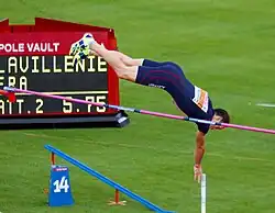 Renaud Lavillenie stieg erst in den Wettkampf ein, nachdem alle anderen Teilnehmer ausgeschieden waren, und scheiterte dann dreimal an seiner Anfangshöhe