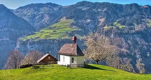 Kapelle Bettelrüti zwischen Wellenberg und Altzellen.