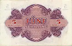 5 Schilling Rückseite