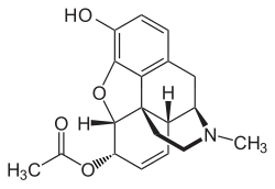 Strukturformel von 6-Monoacetylmorphin