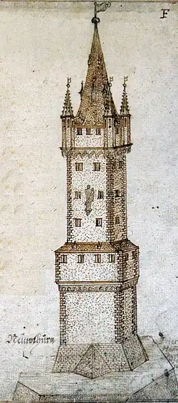 Neuturm von Peter Hamman (ca. 1630) – mit Marienbild
