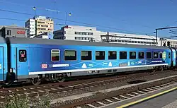 Bpmz-Großraumwagen der Deutschen Bahn, diente als Sitzwagen 2. Klasse