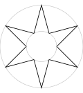 6-zackiger Stern, z. B. in der Stadtflagge von Chicago (USA) '"`UNIQ--postMath-00000156-QINU`"'