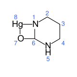 7-Oxa-1,5-diaza-8-mercura-bicyclo[4.2.0]octan