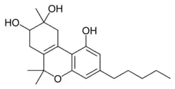 Strukturformel 8,9-Dihydroxy-Δ6a(10a)-tetrahydrocannabinol
