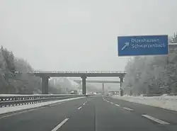 Beginn der BAB am Dreieck Nonnweiler