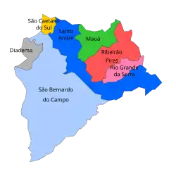 Städte der Região do Grande ABC