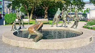 Kreislauf des Geldes 1976 Brunnen in Aachen