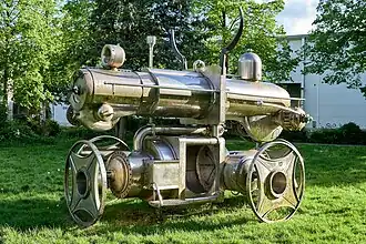 Edelstahl-Lokomotive Aachen