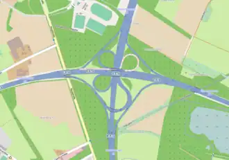 Übersichtskarte Autobahnkreuz Neersen