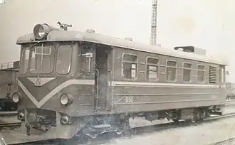 Triebwagen der Reihe АМ-1 auf einer sowjetischen Schmalspurbahn
