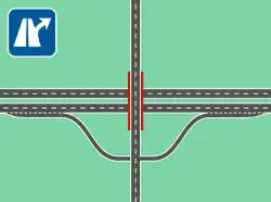 Anschluss nur aus und in eine Fahrtrichtung