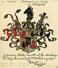 Vermehrtes Wappen derer von Kuepach (1887)