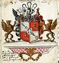 Wappen der Grafen von Loë genannt Winkelhausen (1740)