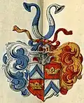 Wappen der Freiherren von Metsch (1699)