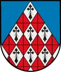 Eine Spitze von Rauten aus Hermelin und roten, silbern facettierten Rauten (Hofkirchen b.H. AT)