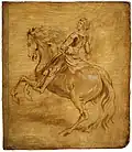 Anthonis van Dyck: Ein Mann reitet auf einem Pferd.