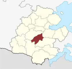 Lage des Uge Sogn in der Aabenraa Kommune