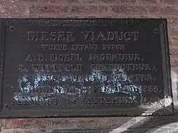 Grundsteintafel am Burtscheider Viadukt