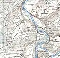 Die Aare mit der Saanemündung um 1900 (Topographischer Atlas der Schweiz)