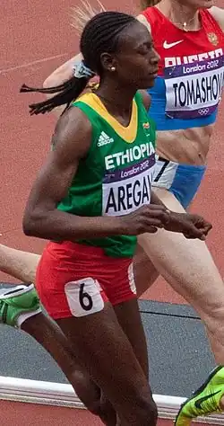 Abeba Aregawi, amtierende Weltmeisterin und Olympiadritte von 2012, errang Silber