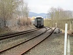 Blick in Richtung Wallau am Abzweig der Scheldetalbahn (2018)
