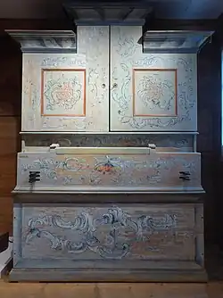 Hausorgel von Wendelin Looser mit geschlossenen und offenen Flügeltüren, 1772