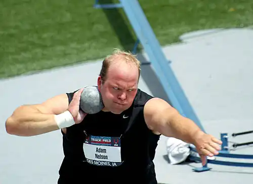 Adam Nelson wurde wie 2001 Vizeweltmeister, 2000 war er Olympiazweiter – später gelangen ihm dann auch Titelgewinne