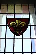 Fenster mit dem Wappen der Familie von Korff