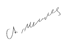 Unterschrift von Adnan Menderes