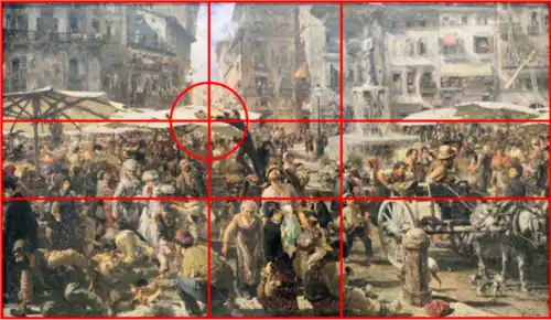 Adolph von Menzel: Piazza d’Erbe in Verona, 1884.