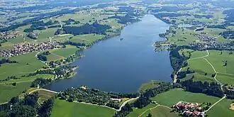 Der Rottachsee von Südwesten aus der Luft gesehen