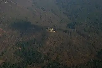 Schloßberg aus der Vogelperspektive