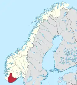 Lage von Agder in Norwegen