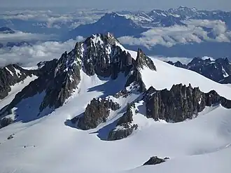 Aiguille du Tour gesehen von der Aiguille du Chardonnet