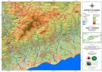 Straßennetz und Topographie