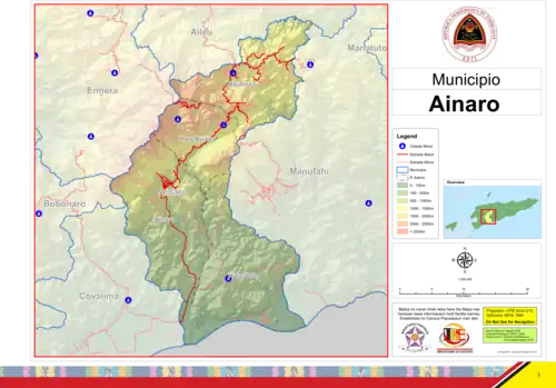 Übersichtskarte der Gemeinde Aileu