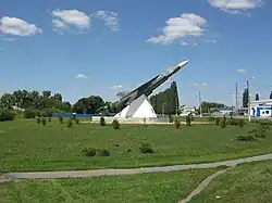 MiG-23 als Denkmal in Chlewnoje