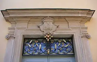 Detail des Portales, datiert 1723