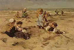 Johannes Akkeringa: Kinder am Strand, Privatbesitz.