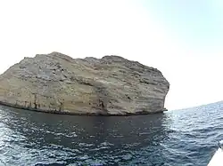 Sandsteinlagen auf der Nordseite der Insel