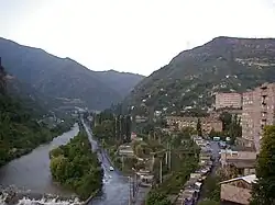 Das Zentrum Alawerdis am Fluss Debed, 2003