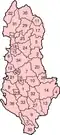 Karte der Kreise Albaniens