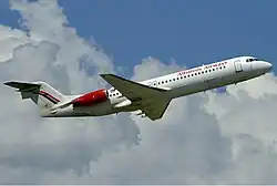 Fokker 100 der Albatros Airways